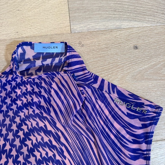 MUGLER Sleeveless High Neck Bodysuit - Picture 2 of 5